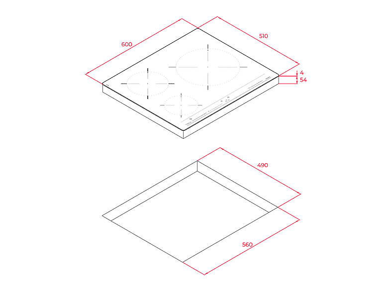 Placa inducción - Teka IBC 63010, 3 zonas, Zona grande 28 cm, Control Touch MultiSlider, 60 cm, Negro