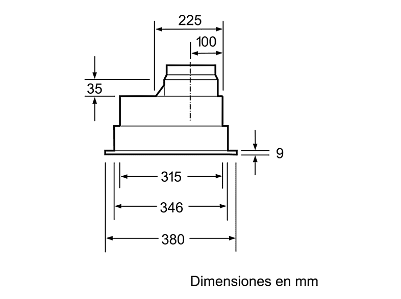 Campana grupo filtrante - Bosch DHL555BL, De pared, 590 m³/h, 53 cm, 206 W, 3 velocidades, Blanco