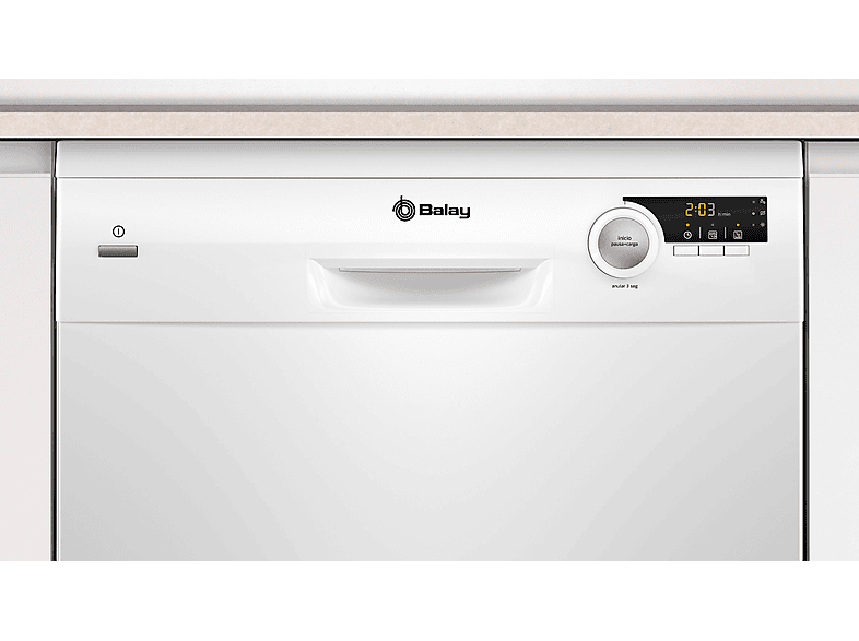 Lavavajillas - Balay 3VS506BP, 12 servicios, 5 programas, 60 cm, Motor Extra Silencio, Rackmatic 3 niveles, Blanco