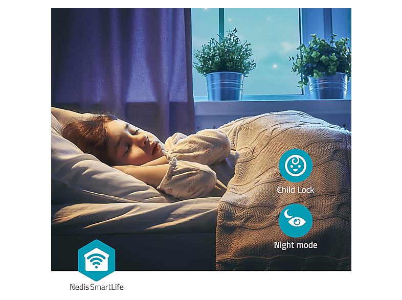 Deshumidificador - Nedis SmartLife, 4,0 l, 50 m², Blanco