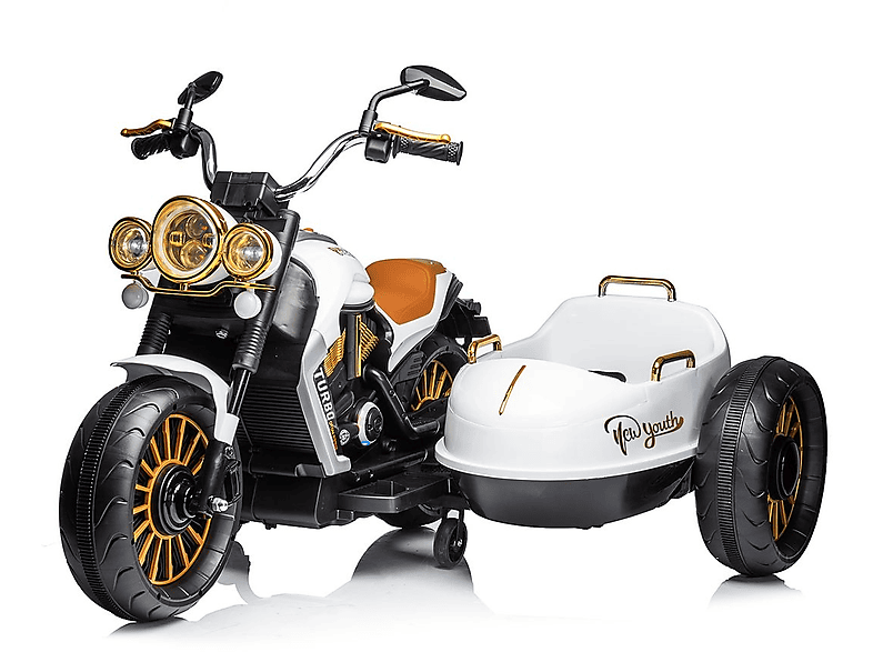 Moto eléctrica infantil - Chipolino DUO TRON Blanco