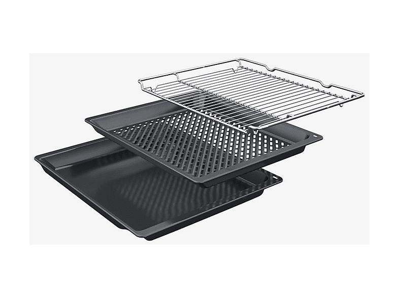 Horno multifunción - Bosch HBG579ES3, Integrable, Pirolítico, 71 l, 66 mm, Grey