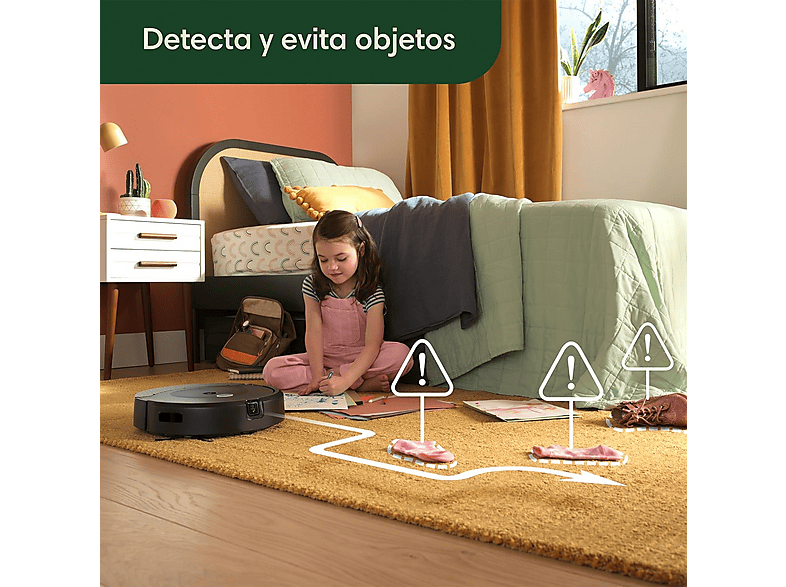Robot friegasuelos - iRobot Roomba Combo® 10 Max, 33 W, Potencia de succión 5 kPa, Depósito 0,4 l, Autonomía 0h, Negro