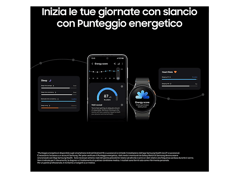 Smartwatch - Samsung Galaxy Watch7 Small, 40 mm, Aluminio, Crema