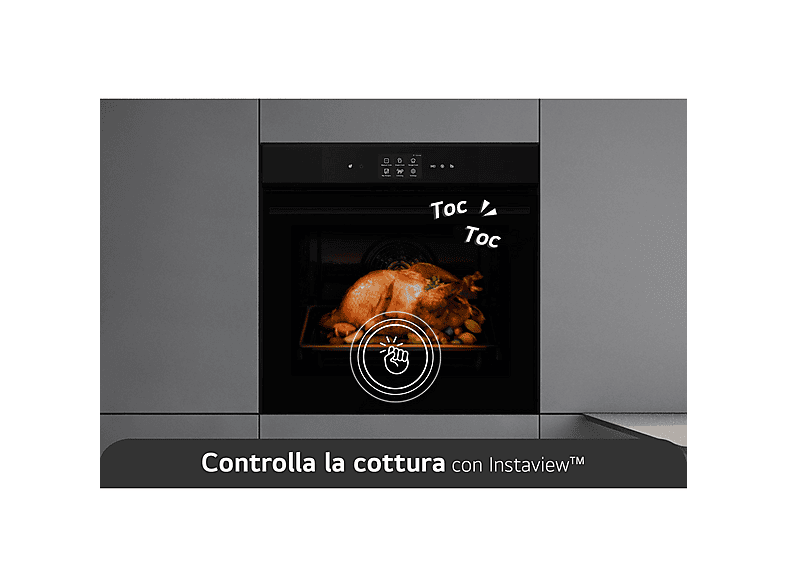 Horno a vapor - LG WSED7667M, Integrable, 76 l, 59,2 cm, Cristal negro mate