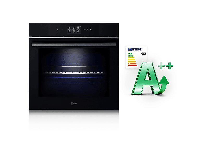 Horno a vapor - LG WSED7667M, Integrable, 76 l, 59,2 cm, Cristal negro mate