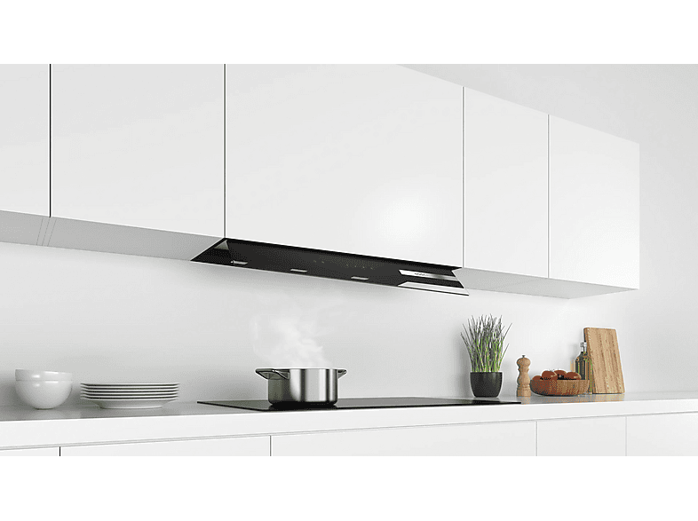 Campana decorativa - Bosch DBB97AM60, 3 velocidades, 460 m³/h, 897 mm, Negro