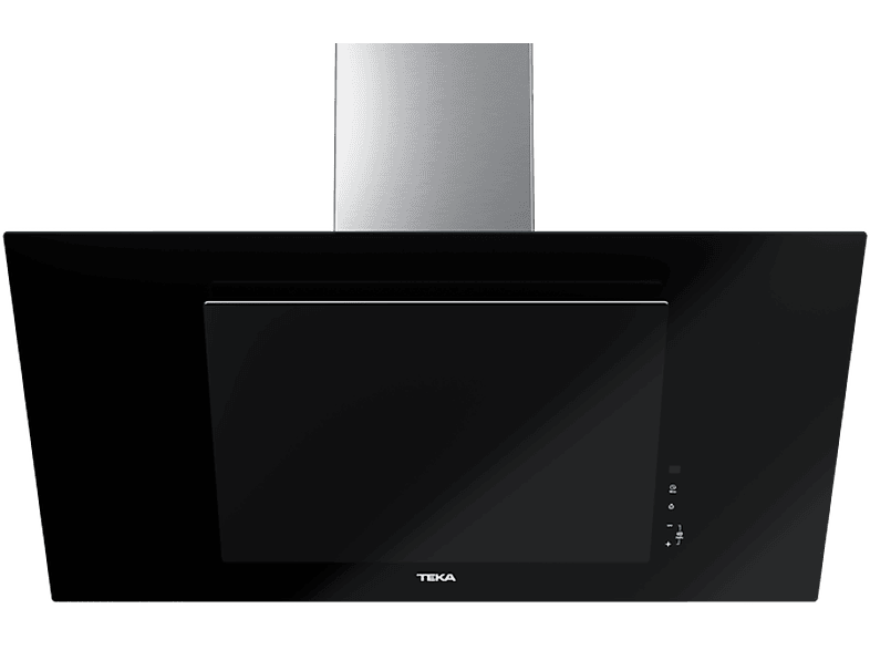 Campana decorativa - Teka DVT 98660 TBS, 3 Velocidades + intensiva, 584 m³/h, 90 cm, Negro