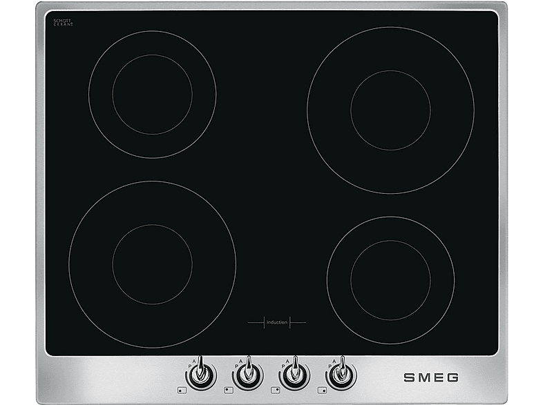 Placa de inducción - Smeg 2-275839, 4 Fuegos zonas, 596 mm, Inox