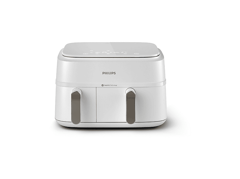 Freidora de aire - Philips 3000 series NA353/10, 2750 W, 9 l, Champán, Blanco