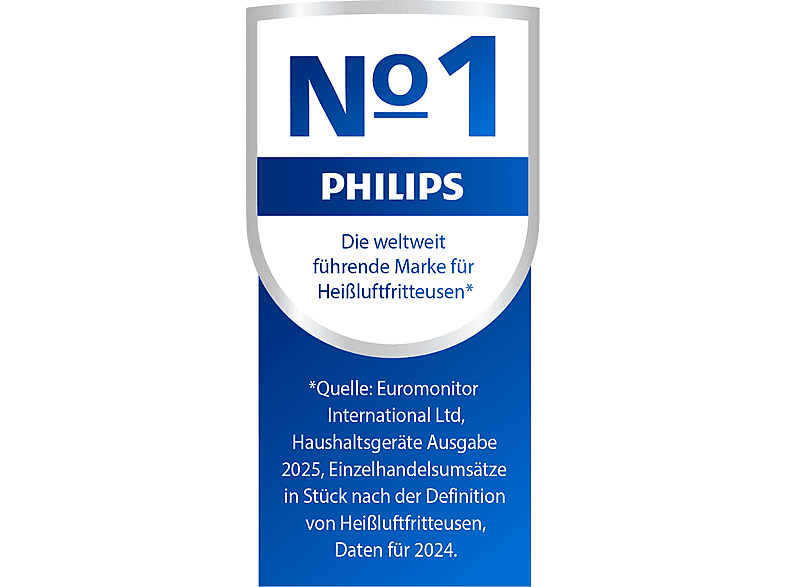 Freidora de aire - Philips 3000 series NA353/10, 2750 W, 9 l, Champán, Blanco