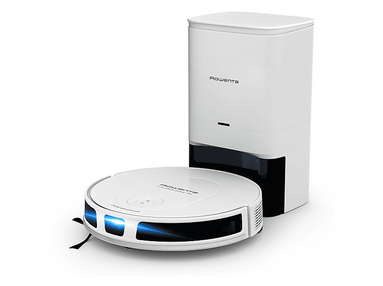 Robot aspirador - Rowenta X-Plorer  Serie 70+ RR8497, 240 V, Potencia de succión 2,3 kPa, Depósito 0,35 l, Autonomía 120 min, Blanco
