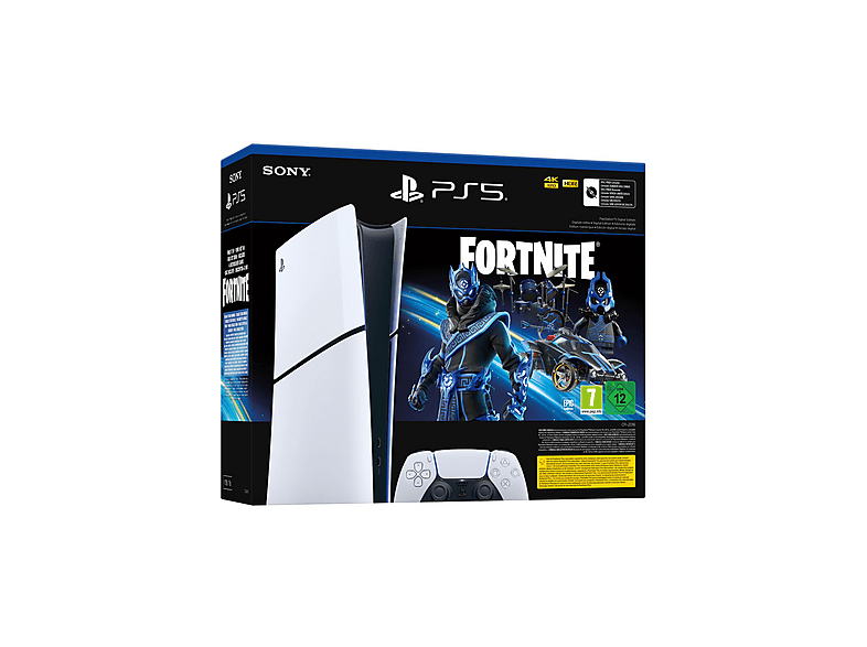 Consola PS5 - Sony Playstation 5 Digital Edition Fortnite, 1 TB, Blanco