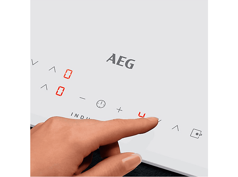 Placa de inducción - AEG Serie 5000 Fast & Powerful IKB63300FW, zonas, 590 mm, Blanco