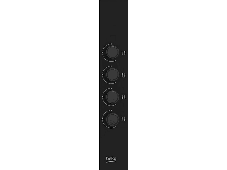 Placa de gas - Beko HIGG 64123 SB, 4 zone(s) zonas, 61 cm, Negro