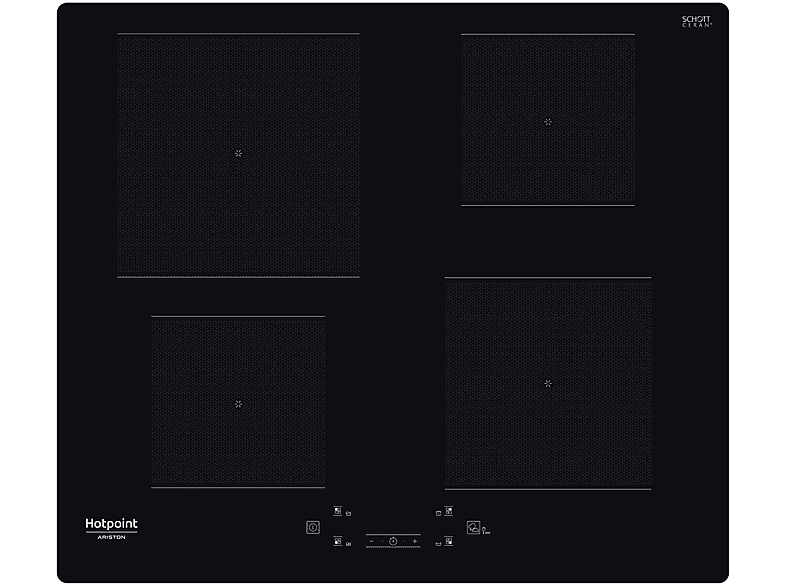 Placa de inducción - Hotpoint HQ 2960S NE, 4 zone(s) zonas, 590 mm, Negro