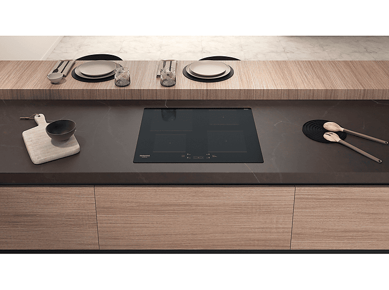 Placa de inducción - Hotpoint HQ 2960S NE, 4 zone(s) zonas, 590 mm, Negro