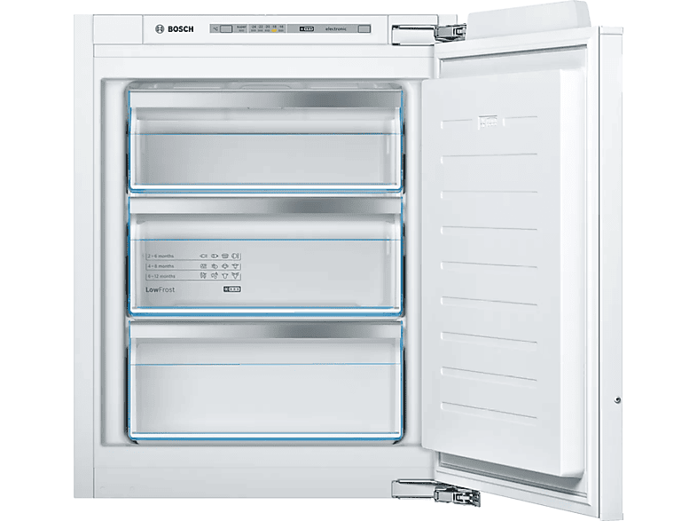Congelador bajo encimera - Bosch GIV11AFE0, 72 l, 71.2 cm, Low Frost, 3 cajones, Blanco