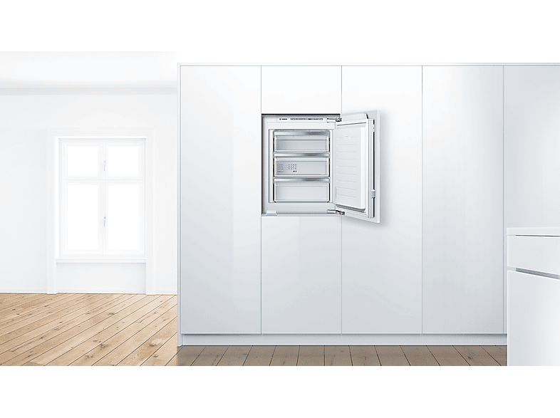 Congelador bajo encimera - Bosch GIV11AFE0, 72 l, 71.2 cm, Low Frost, 3 cajones, Blanco