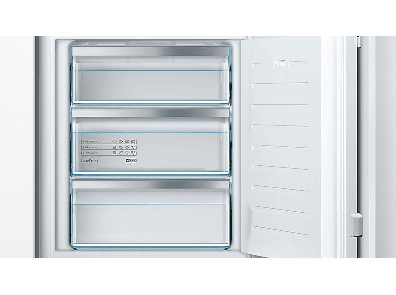 Congelador bajo encimera - Bosch GIV11AFE0, 72 l, 71.2 cm, Low Frost, 3 cajones, Blanco