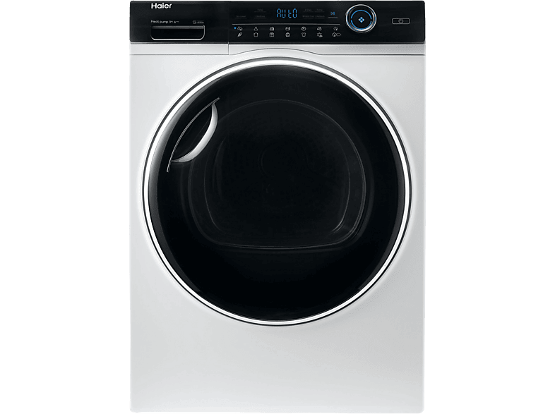 Secadora bomba de calor - Haier I-Pro Series 7 HD90-A3979-S, 9kg, 14 programas, Tambor XL con LED, Antiarrugas, Blanco