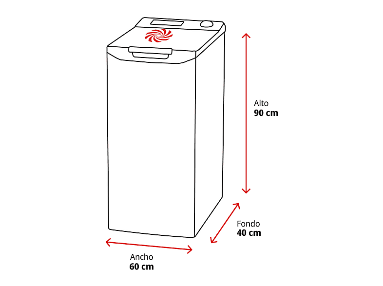 Lavadora carga superior - Whirlpool TDLR 7220SS, 7kg, 1200rpm, Apertura suave, Tecnología 6th Sense, Blanco