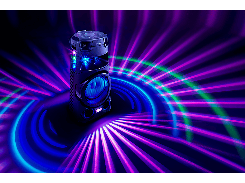 Altavoz de gran potencia - Sony HW MHCV73D.CEL, Emotion EQ, Mega Bass, Radio FM, Negro
