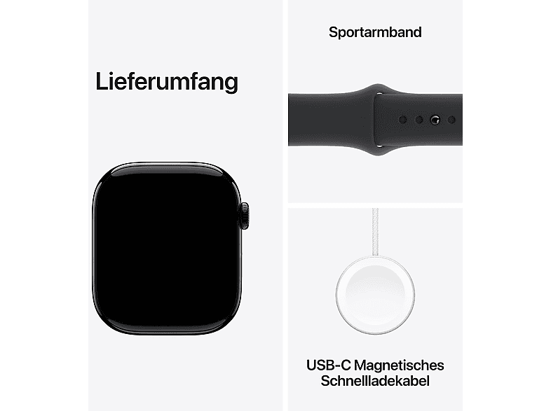 Smartwatch - Apple Watch Series 10, M/L, Aluminio, Negro (ref. 148902022)