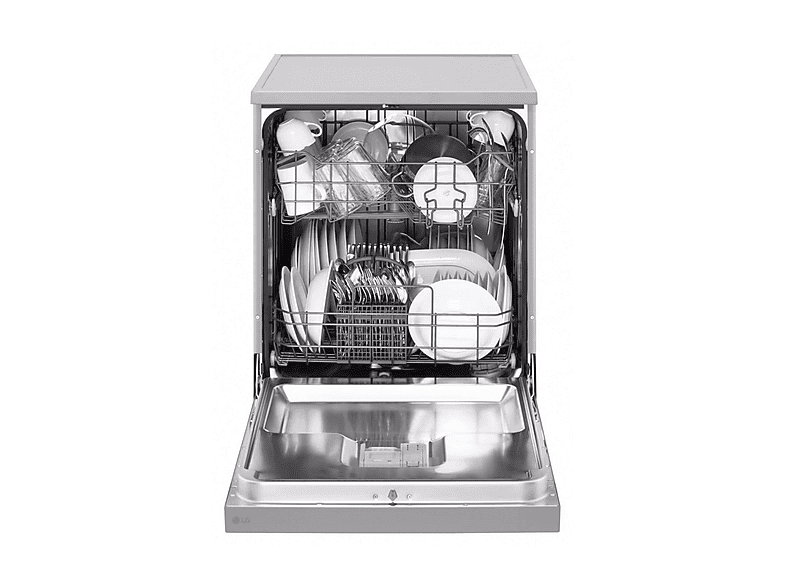 Lavavajillas libre instalación 60 cm - LG DF030FL, 13 servicios, 8 programas, 60 cm, Plata