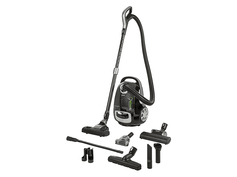 Aspirador con bolsa - Sencor SVC 9000BK, 800 W, Depósito 4 l, Negro, Verde, Plata