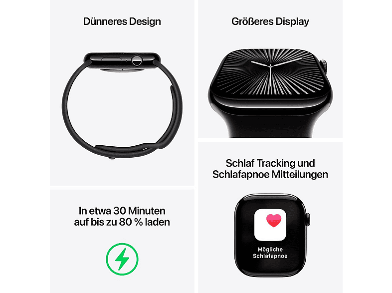 Smartwatch - Apple Watch Series 10, S/M, Titanio, Oro