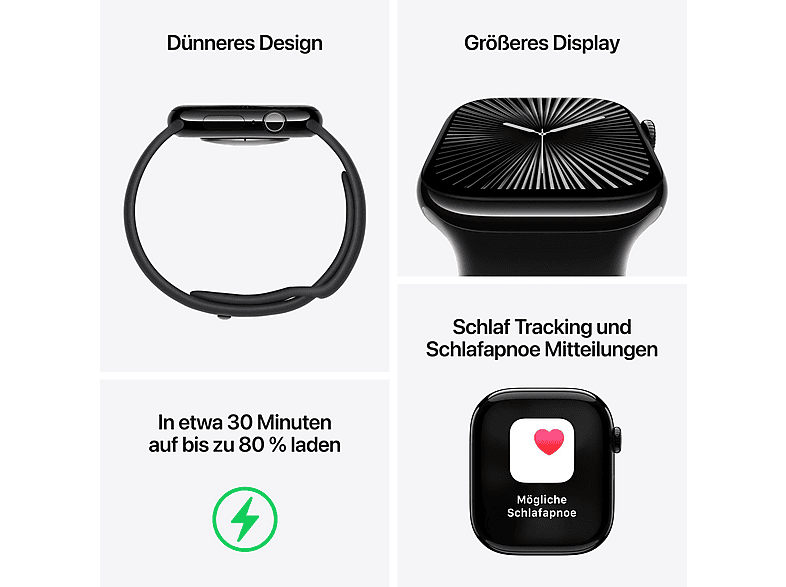 Smartwatch - Apple Watch Series 10, S/M, Titanio, Oro
