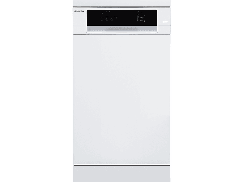 Lavavajillas libre instalación 45 cm - Daewoo DA1D5SW0ES, 10 servicios, 5 programas, 450 mm, Blanco
