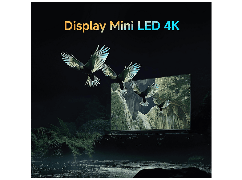 TV Mini LED 55" - Xiaomi S Mini 55 2025, UHD 4K, Quad Core Cortex-A73, Smart TV, Gris cepillado