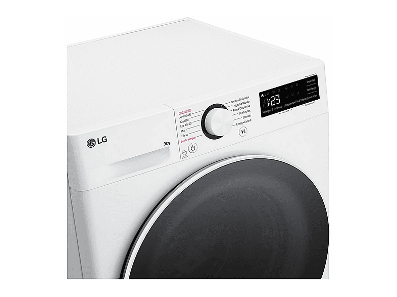 Lavadora carga frontal - LG F2WR5S9S0W, 9 kg, 12 programas, White