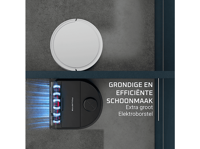 Robot aspirador - Rowenta X-Plorer  Serie 220 RR9465WH, Depósito 0,35 l, Autonomía 120 min, Negro