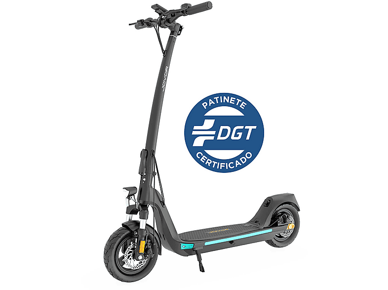 Patinete eléctrico - Joyor C10 DGT con homologación para circular por carretera (DGT) + Casco, Carga máx. 120 kg, 10,4 mAh, Negro