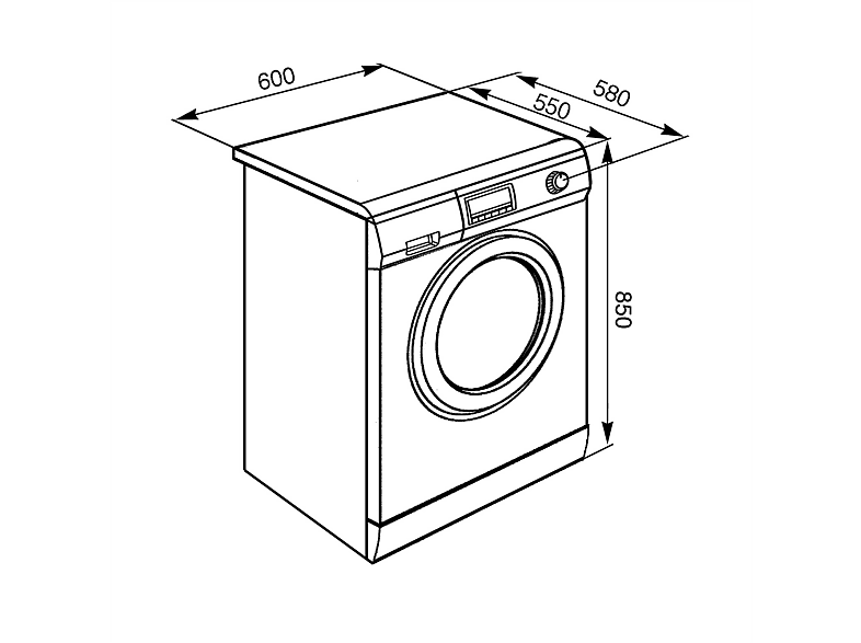 Lavadora-secadora - Smeg LSF147E, 7 kg + 4 kg, Blanco