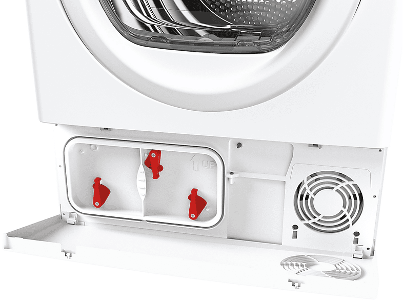 Secadora bomba de calor - Candy Smart Pro CSOE H9A2TE-S, 9kg, 15 programas, Wi-Fi, Función anti-arrugas, Blanco