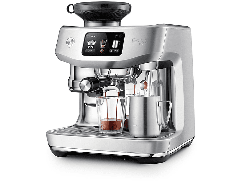 Cafetera express - Sage ORACLE JET INOX, 15 bar, 1600 W, 0,48 l, 2 tazas, Acero inoxidable cepillado