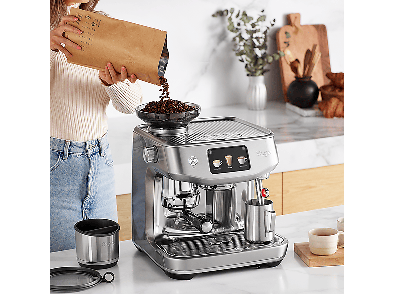 Cafetera express - Sage ORACLE JET INOX, 15 bar, 1600 W, 0,48 l, 2 tazas, Acero inoxidable cepillado