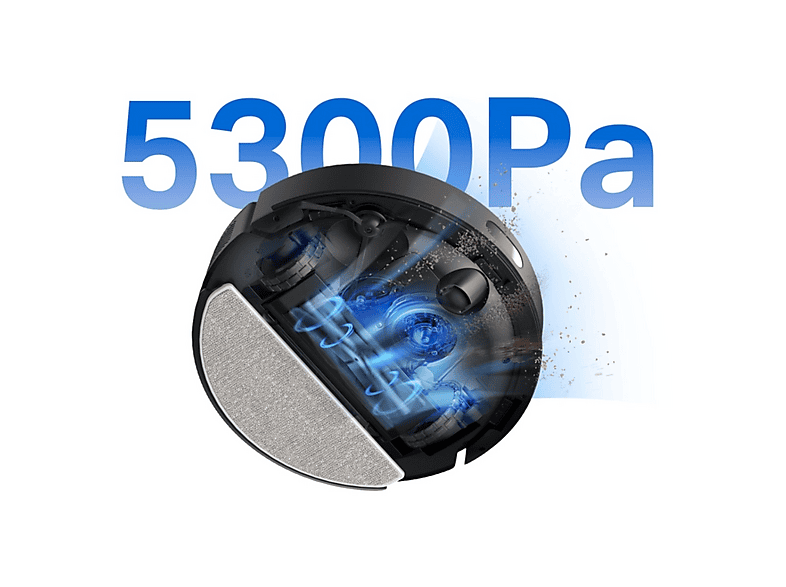 Robot aspirador - TP-Link Tapo RV30 Max Plus, 1 kW, Potencia de succión 5300 kPa, Depósito 1 l, Autonomía 120 min, Black