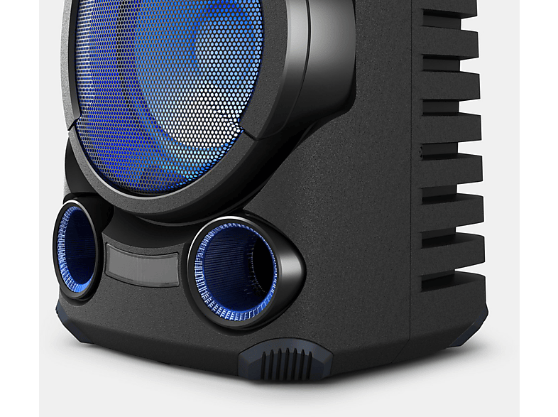 Altavoz de gran potencia - Sony MHC-V43D.CEL, 4.1 Canales, Iluminación ambiental, Karaoke, Bluetooth, Mega Bass, Radio, Negro