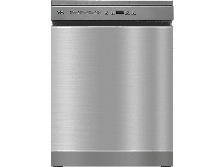 Lavavajillas libre instalación 60 cm - Vok EVD-14FCSAD, 8 programas, 60 cm, Inox
