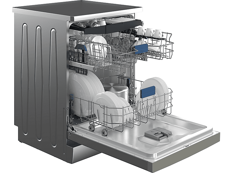 Lavavajillas libre instalación 60 cm - Beko BDFN26550XC, 15 servicios, 6 programas, 598 mm, Acero inoxidable