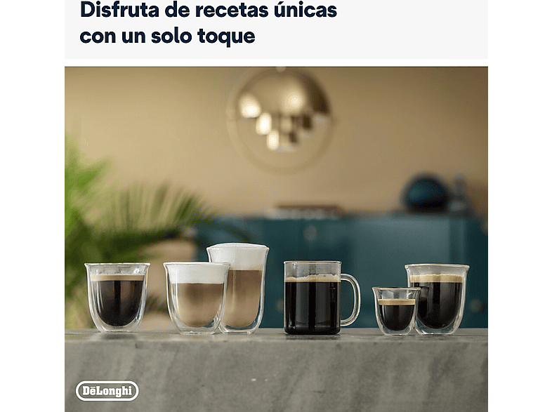 Cafetera superautomática - De Longhi, De'Longhi PrimaDonna Soul ECAM610.55.SB, 1450W, 19 bar, Molinillo integrado, Sistema Thermoblock, Táctil, Inox