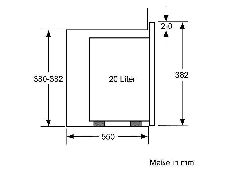 Microondas - Siemens BF525LMB1, 800 W, 5 potencia, 20 l, Negro