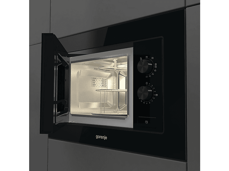 Microondas integrable - Gorenje BM171EG1B, 5 potencia, 17 l, Negro
