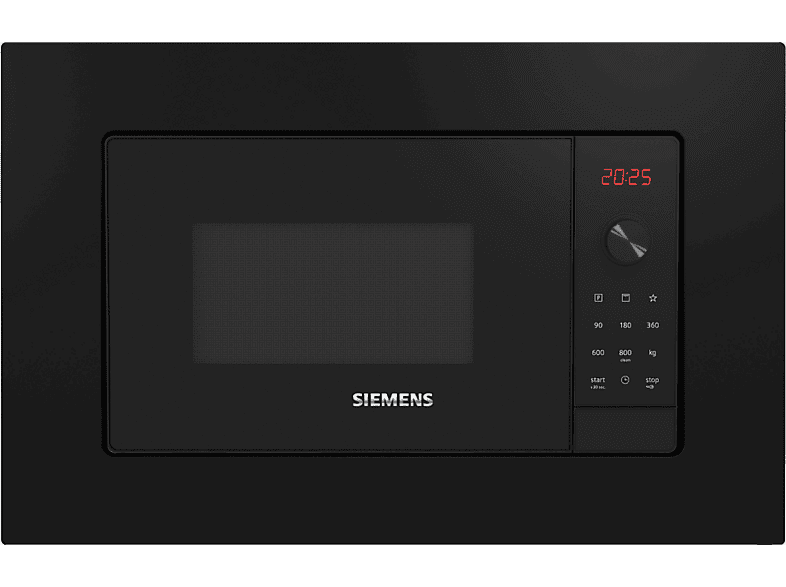 Microondas integrable - Siemens BE623LMB3, 800 W, 5 potencia, 20 l, Negro