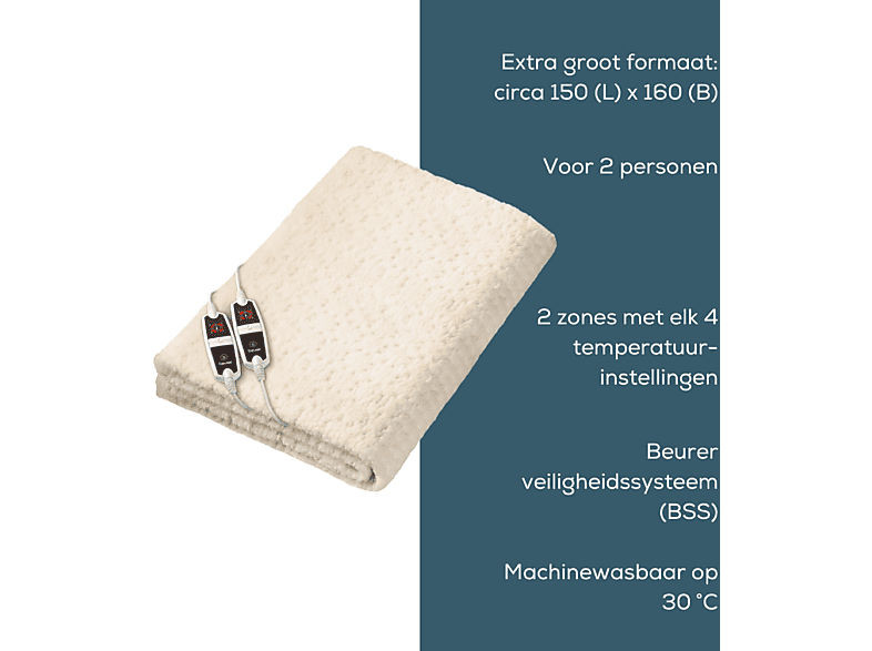 Calientacamas - Beurer 31912, 60 W, Beige